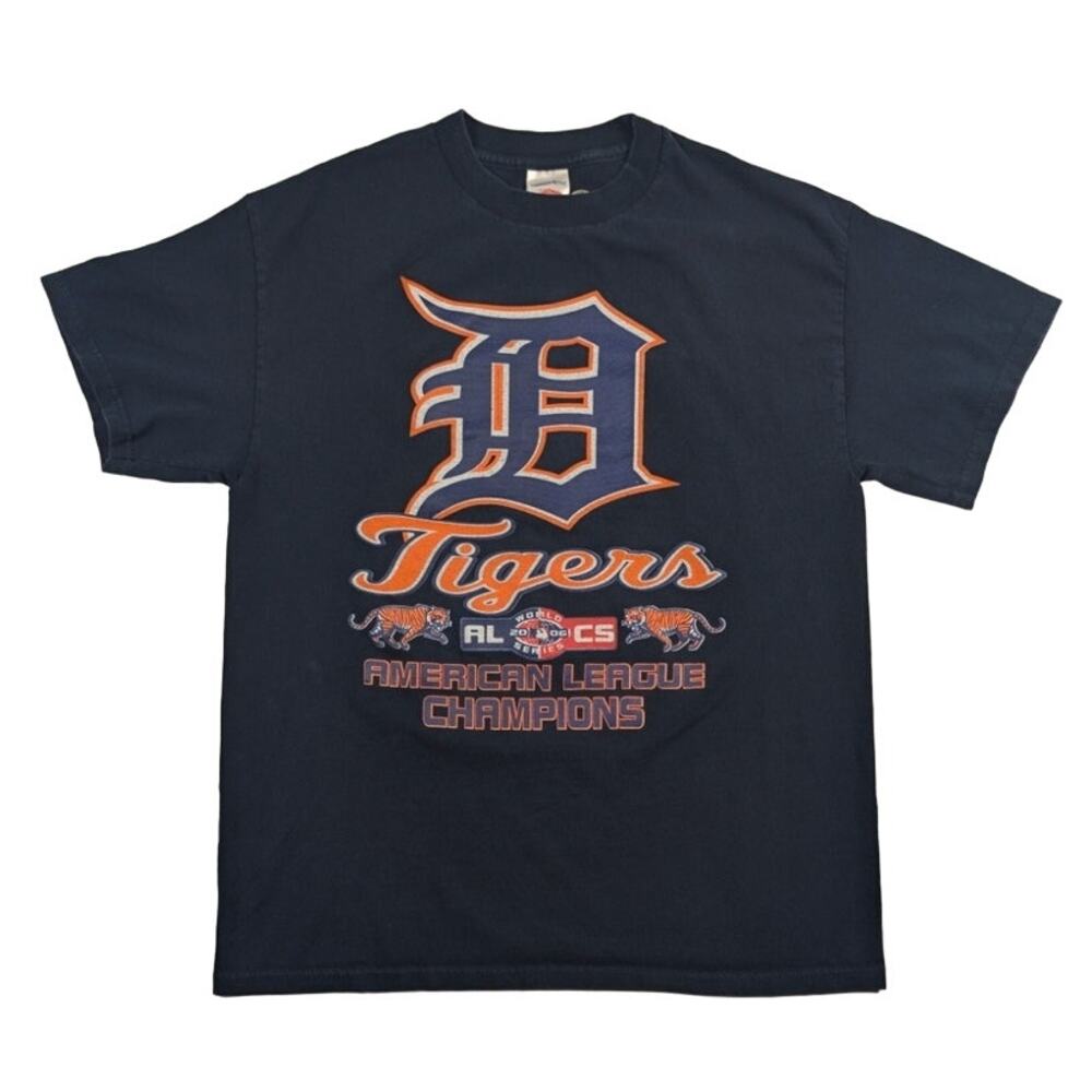 Vintage Detroit Tigers 2006 World League Champions MLB Baseball Shirt Size Large